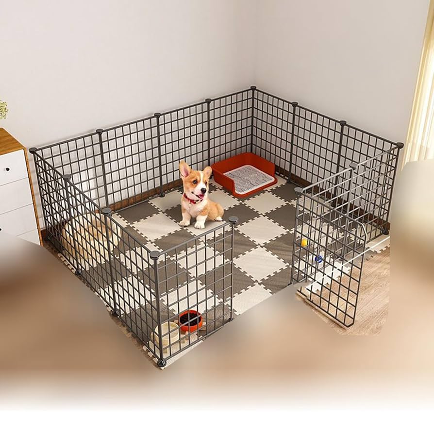 Amazon.co.jp: ペットサークル 猫用・犬用 パネル スチール網